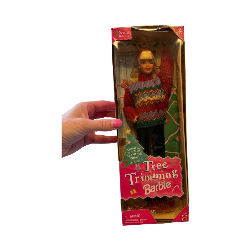 Mattel Tree Trimming Barbie Special Edition 1998 Holiday Doll 22967 NIB
